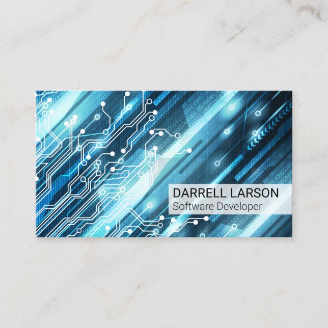Circuit Board | Technology Modern Business Card (Front)