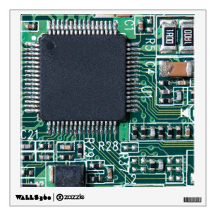 Circuit board wall decal