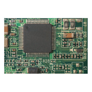 Circuit board wood wall art
