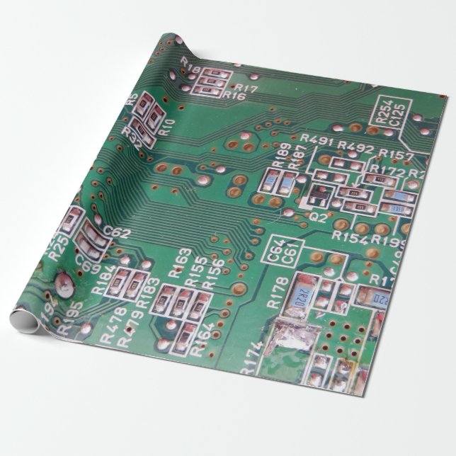 Circuit Board Wrapping Paper (Unrolled)