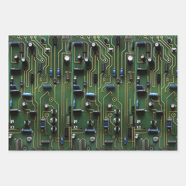 Circuit Board Wrapping Paper Sheets (Front)