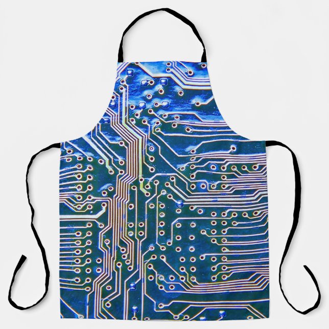 Circuit Boardboard,computer,blue,capacitor,chip,ci Apron (Front)