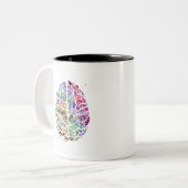 Circuit Brain Two-Tone Coffee Mug (Front Left)
