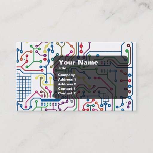 Customizable Circuit card business card templates