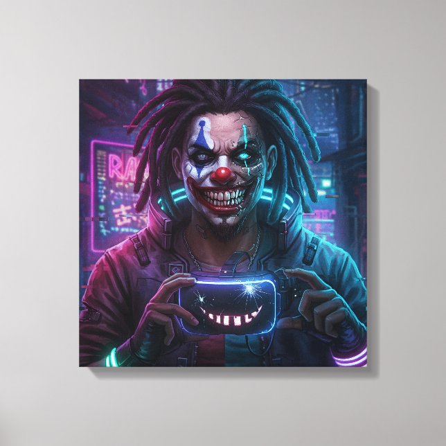 Circuit Clown Canvas Print (Front)