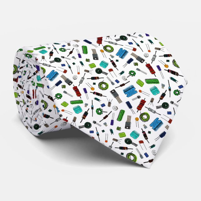 Circuit Components - Color Neck Tie (Rolled)