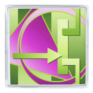 "Circuit Diagram" digital art print 1 Silver Finish Lapel Pin