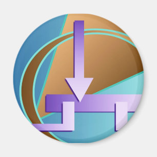 "Circuit Diagram" digital art print Magnet