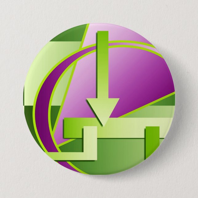 "Circuit Diagram" digital art print Pinback Button (Front)