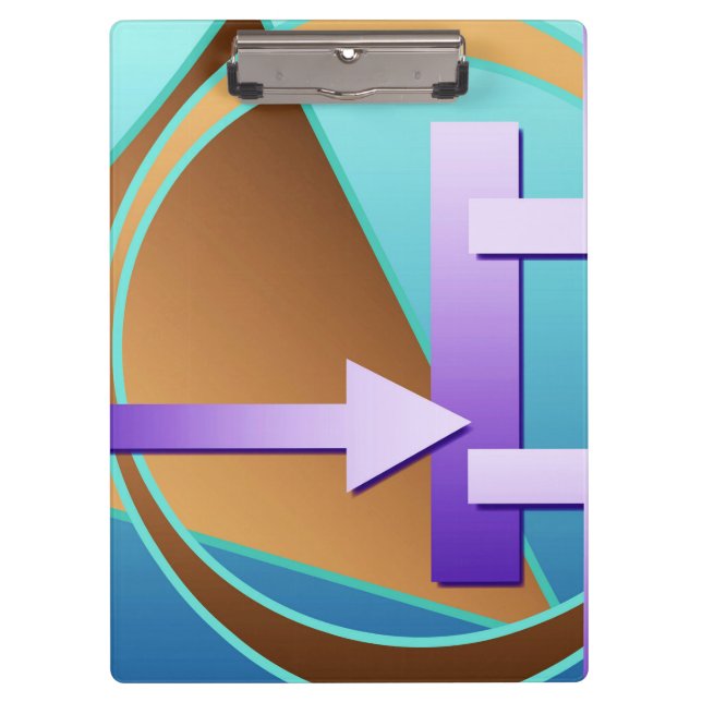 "Circuit Diagram" digital art print, turquoise Clipboard (Front)