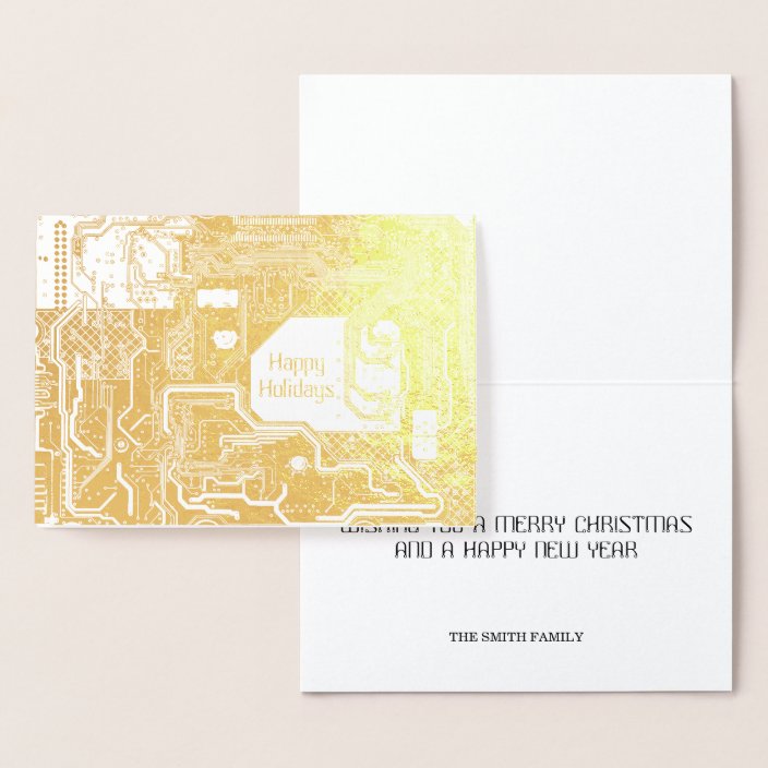 Circuit Gold Foil Card | Zazzle.com