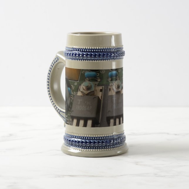Circuit Gray /Blue 22 oz Stein (Front Left)