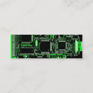 Circuit Green 2 business card white skinny