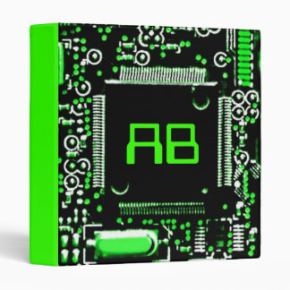 Circuit Green 2 'Initials' binder green