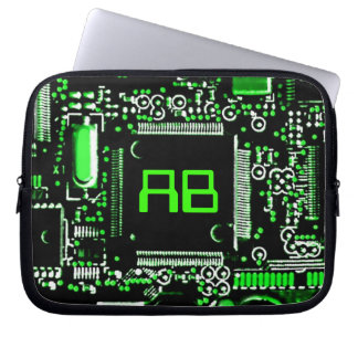 Circuit Green 2 monogram laptop sleeve 10"