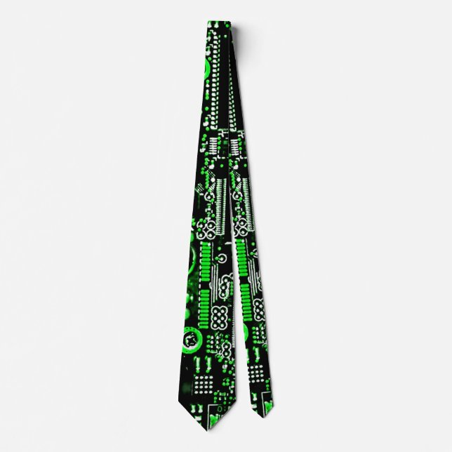 Circuit Green 2 tie double sided (Front)