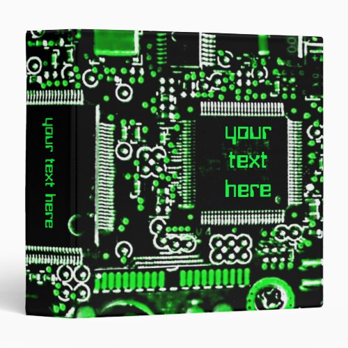 Circuit Green 2 Your Text  binder