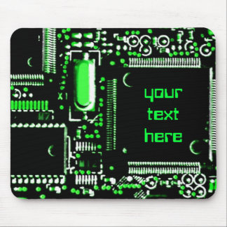 Circuit Green 2 'Your Text' mouspad Mouse Pad
