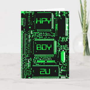 Circuit Green 'HPY BDY 2U' birthday card