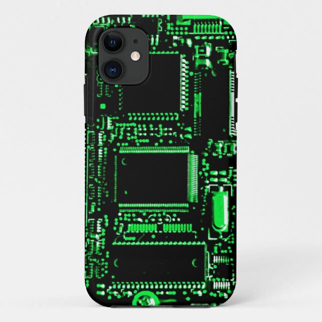 Circuit Green  iPhone case (Back)
