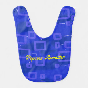 Circuit in Candy Blue Geometric Baby Bib