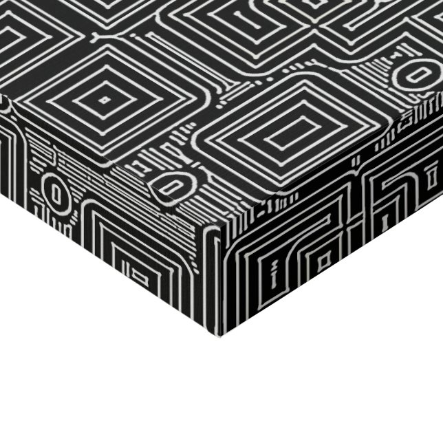 Circuit Maze  Faux Canvas Print (Corner)