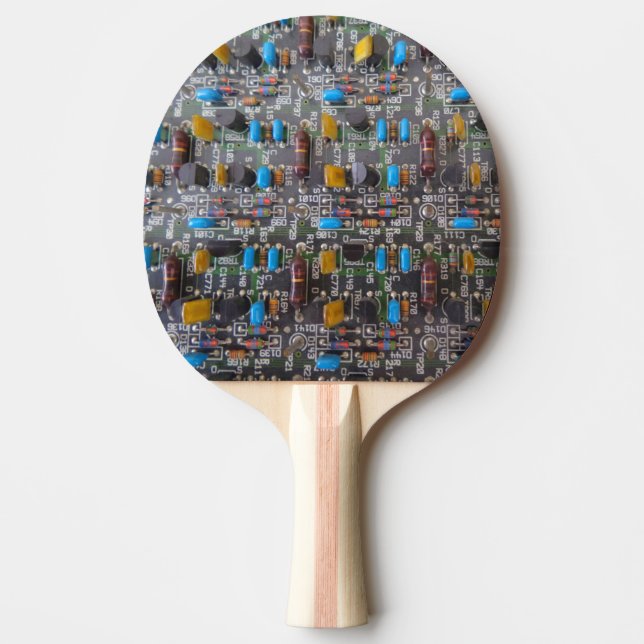 Circuit Ping Pong Paddle, Red Rubber Back Ping-Pong Paddle (Front)