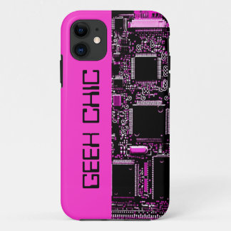 Circuit Pink 'Geek Chic' iPhone case pink
