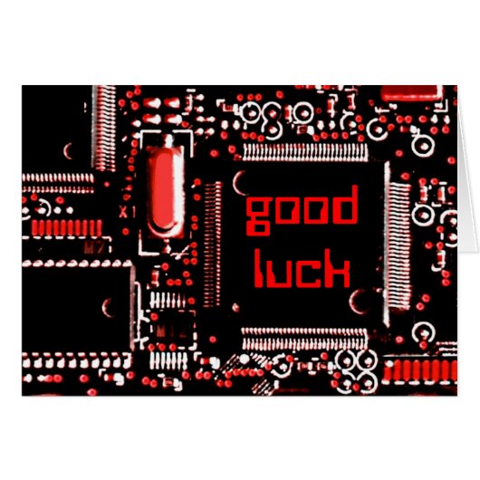 Circuit Red 2 'Good Luck' greetings card (Front Horizontal)