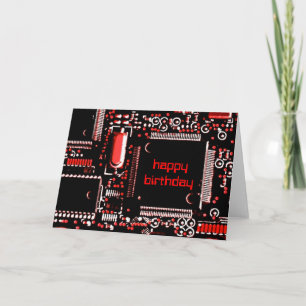 Circuit Red 2 'Happy Birthday' greetings card