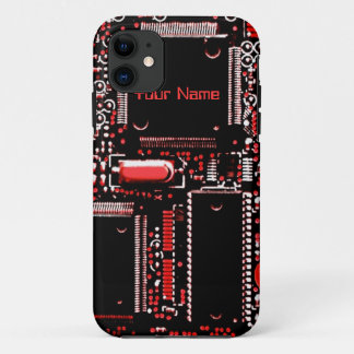 Circuit Red 2 iPhone 5 'Name' barely there case