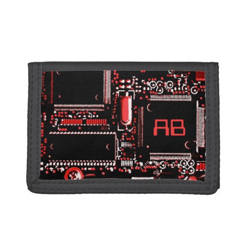 Circuit Red 2 Monogram wallet