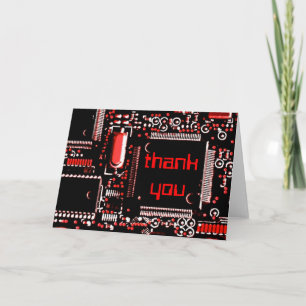 Circuit Red 2 'Thank You' greetings card