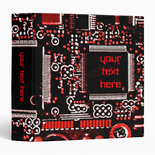 Circuit Red 2 'Your Text'  binder (Front/Spine)