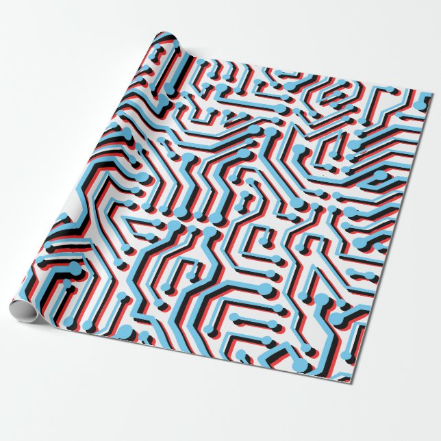Circuitboard Wrapping Paper (Unrolled)