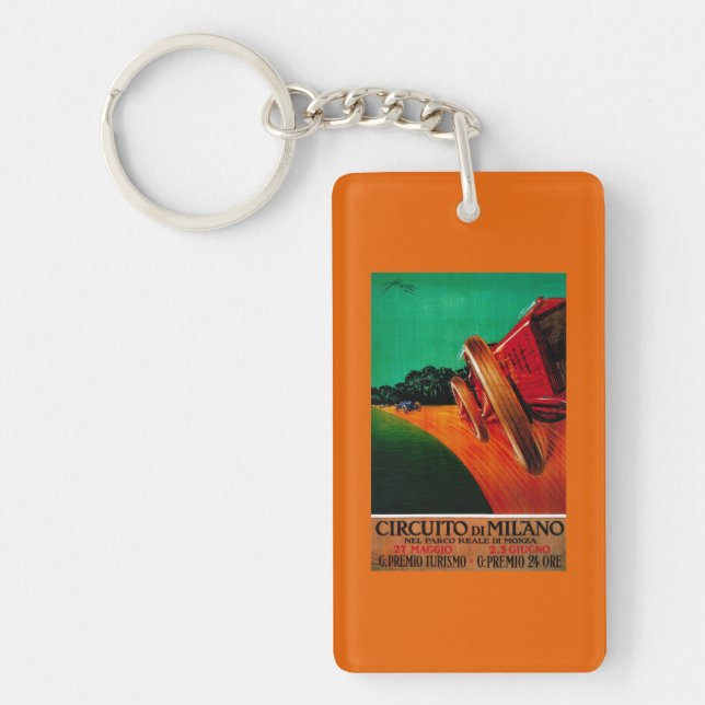 Circuito Di Milano Vintage PosterEurope Keychain (Front)