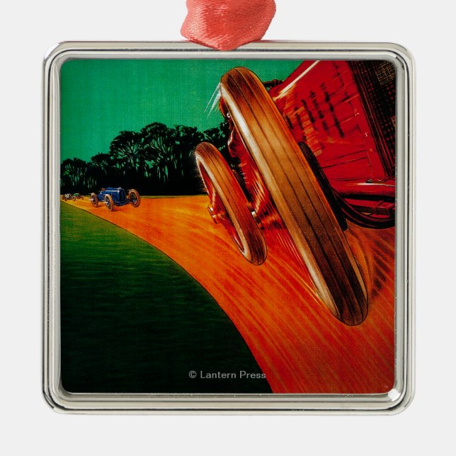 Circuito Di Milano Vintage PosterEurope Metal Ornament (Front)