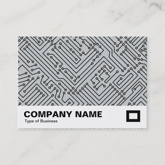 Circuitry - Black on Gray c6cbcc Business Card (Front)