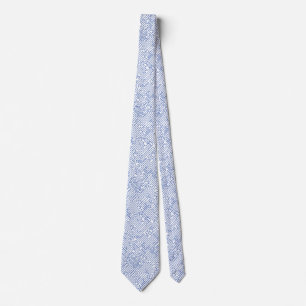 Circuitry - Navy Blue on White Neck Tie