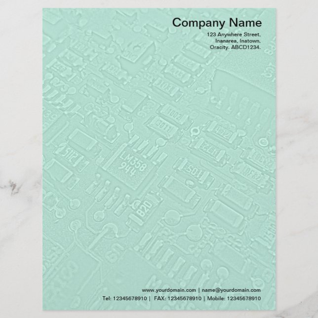 Circuitry - Pale Turquoise Letterhead (Front)