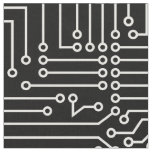 Circuitry - White on Black Fabric