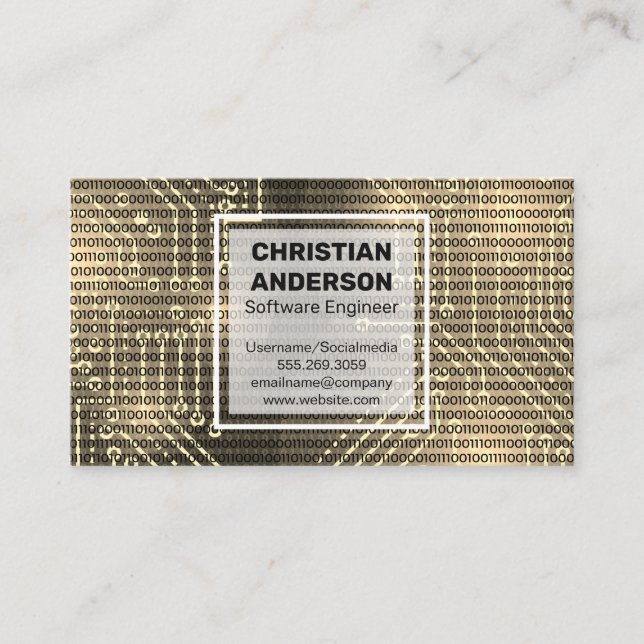 Circuits | Binary Code Business Card (Front)