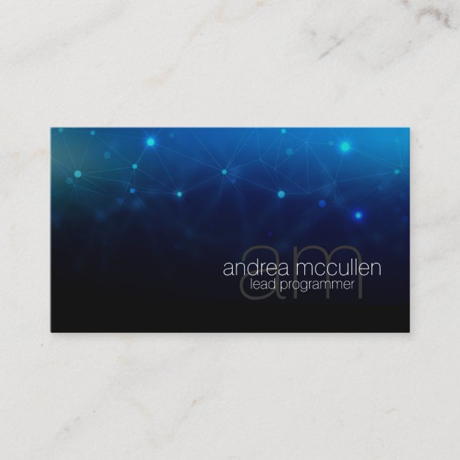 Circuits Monogram Programmer Engineer Technical Business Card (Front)