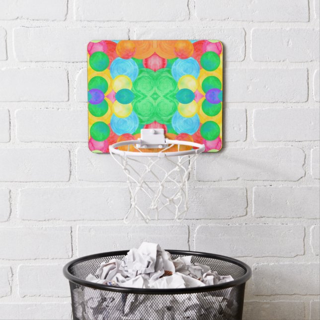 circular abstract art  mini basketball hoop (In Situ)