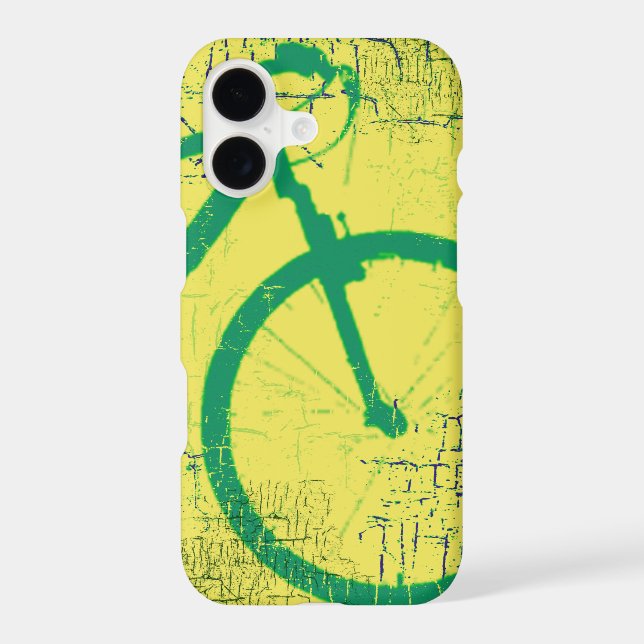 circular bicycle green iphone case (Back)