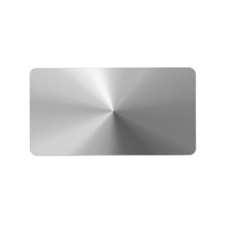 Circular Brushed Aluminum Textured Label