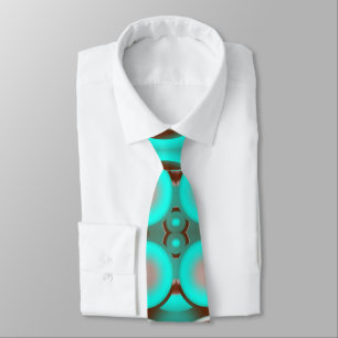 Circular Celestial Concentric Circles Pattern Neck Tie