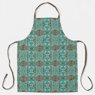 Circular Celestial Concentric Circles Patterned Apron