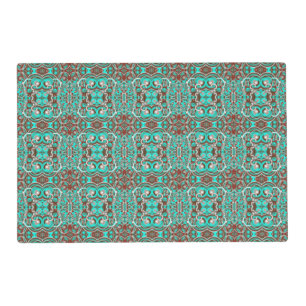 Circular Celestial Concentric Circles Patterned Placemat