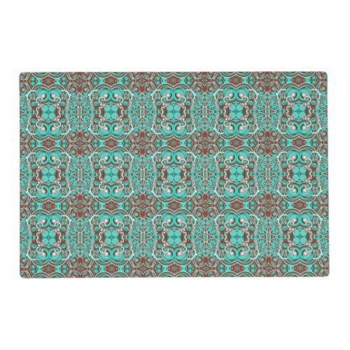 Circular Celestial Concentric Circles Patterned Placemat